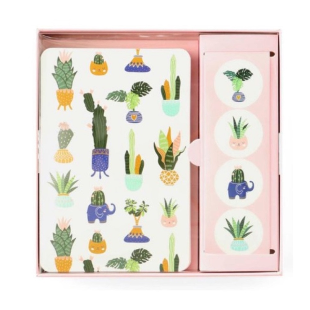 Note Card Set — Garden Themed with Garden Stickers